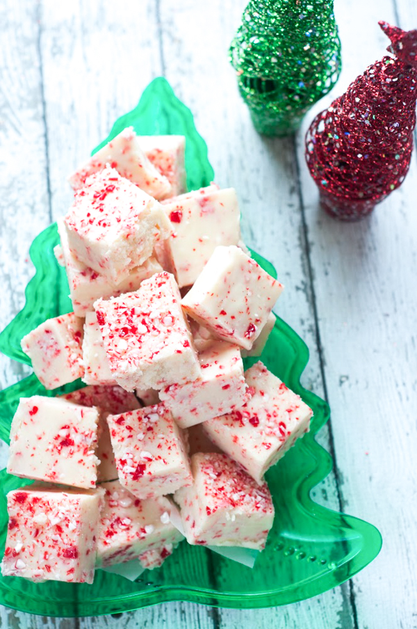 Easy White Chocolate Peppermint Fudge | Simply Being Mommy