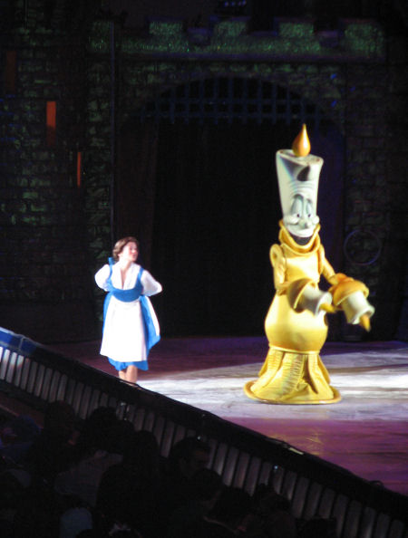 belle and candlestick disney on ice