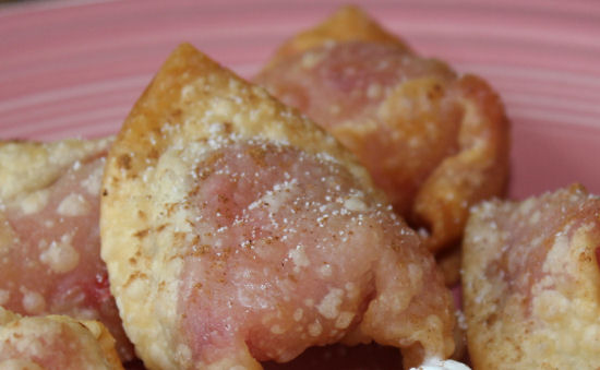 fried strawberry wonton recipe