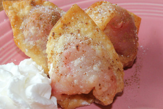 fried strawberry wontons recipe