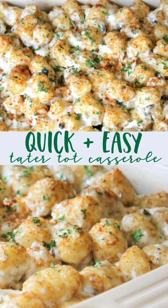 Easy Tater Tot Casserole with Ground Turkey | Simply Being Mommy