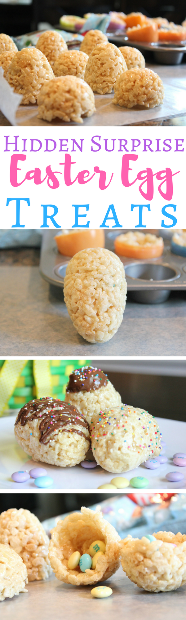 Celebrate Easter in a fun way with these Rice Krispies Hidden Surprise Easter Egg Treats.