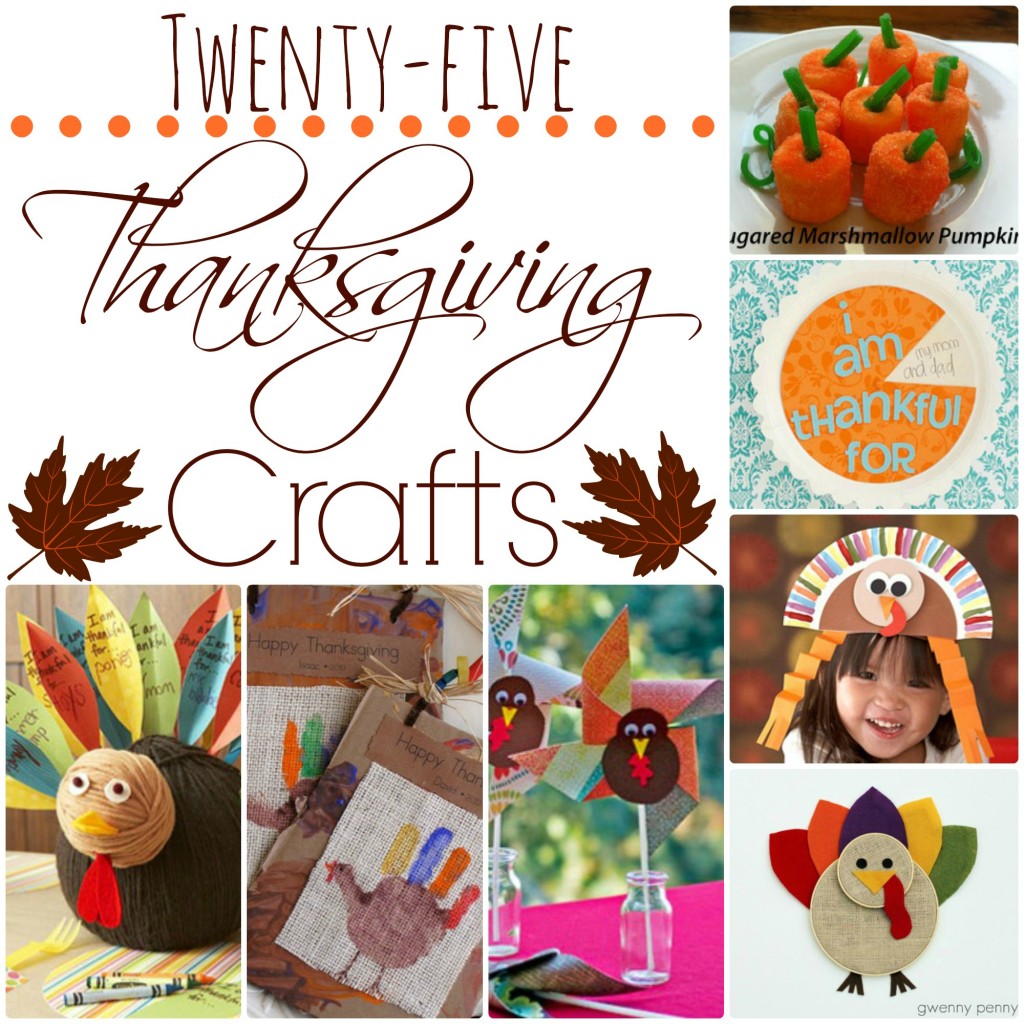 Whether they be things to decorate your home with, snacks to share, or ways to set your table, these 25 Thanksgiving crafts will help you say "Thanks!"