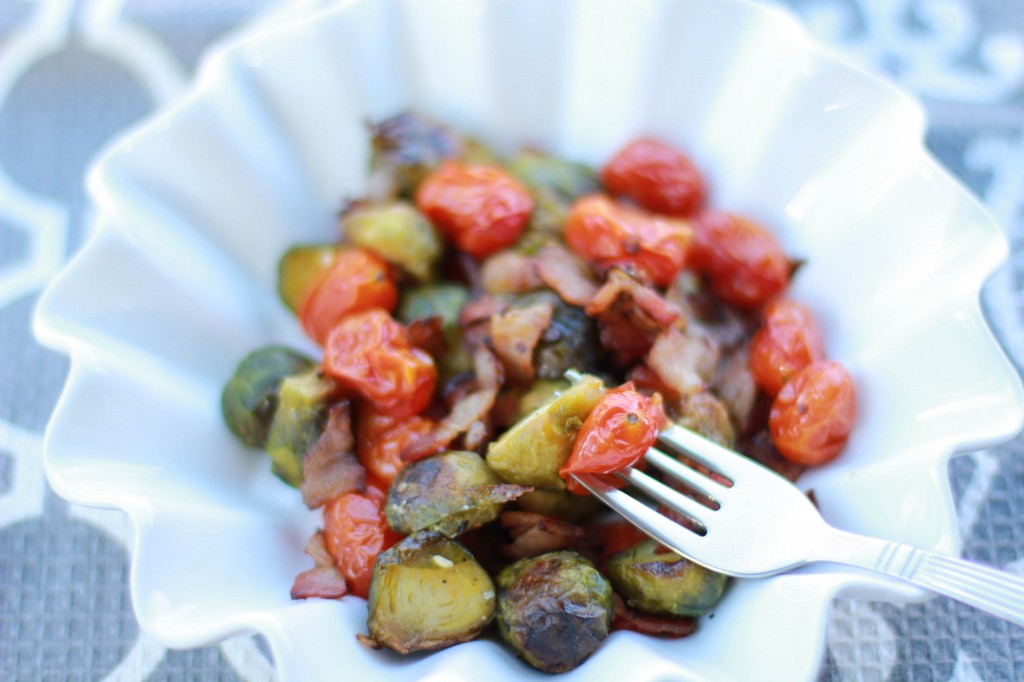 roasted brussel sprouts and grape tomatoes recipe