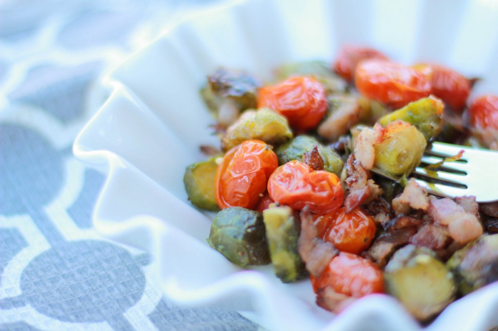 roasted brussels sprouts and grape tomatoes recipe