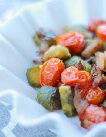 roasted brussels sprouts and grape tomatoes recipe