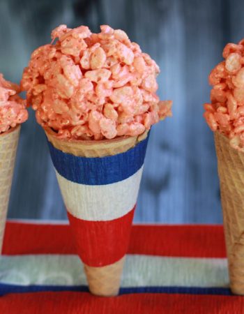 olympic torch treat using rice krispies