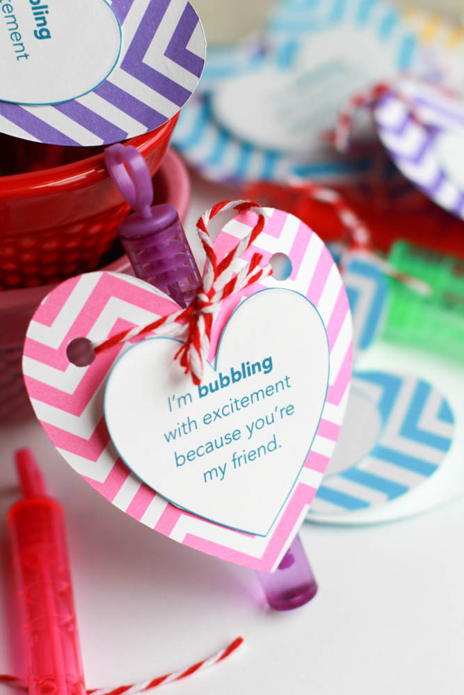 Easy Valentine s  Day  Bubble Favors  Printable Simply 