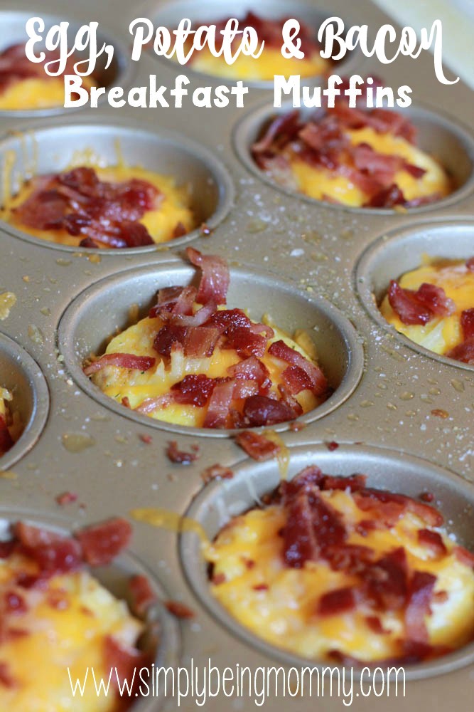 Egg, Potato, and Bacon Breakfast Muffins - perfect breakfast solution