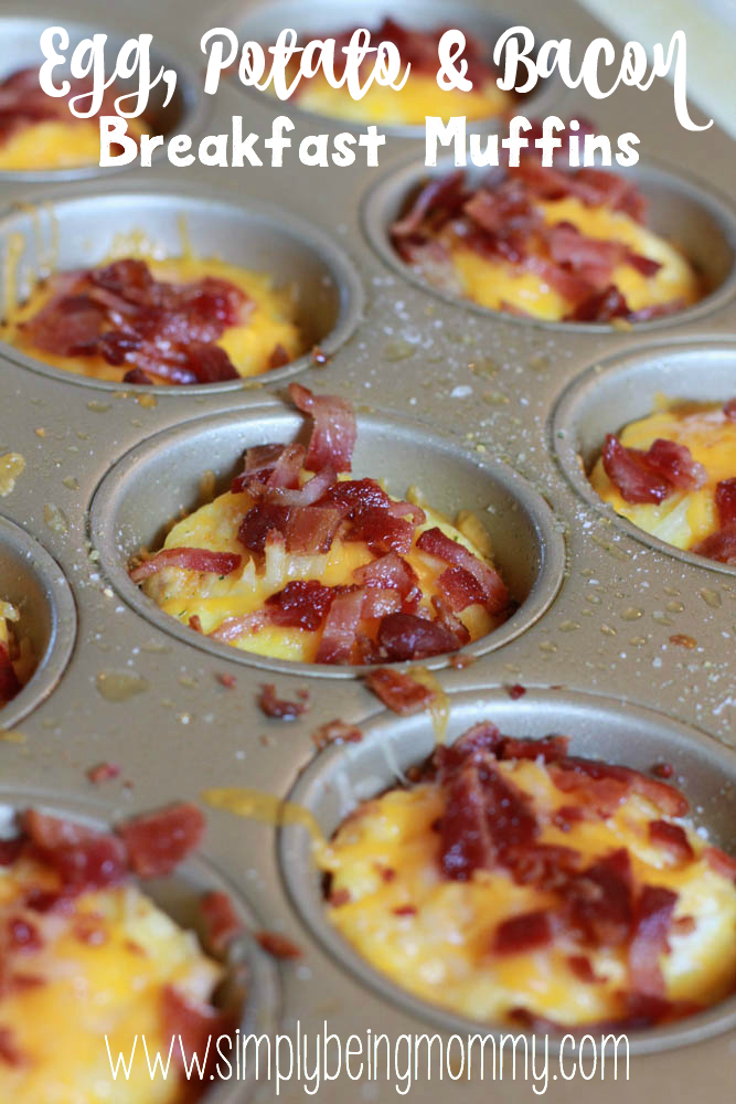 egg potato bacon breakfast muffins