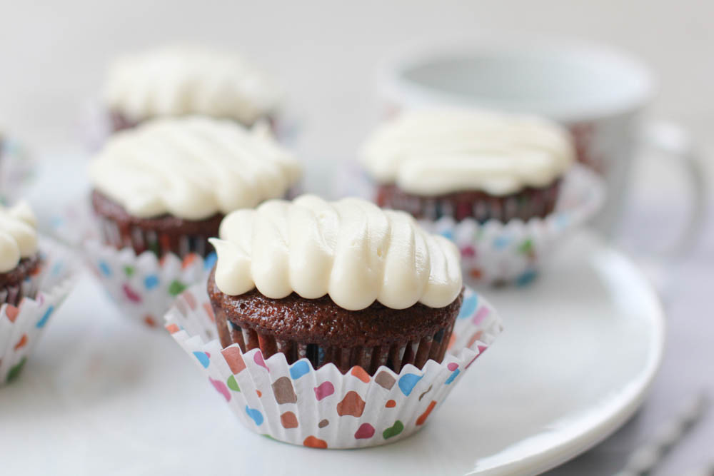 You've never had a cupcake like this Chocolate Cupcake with Coffee Cream Frosting. Seriously the best cupcake that will ever touch your lips.