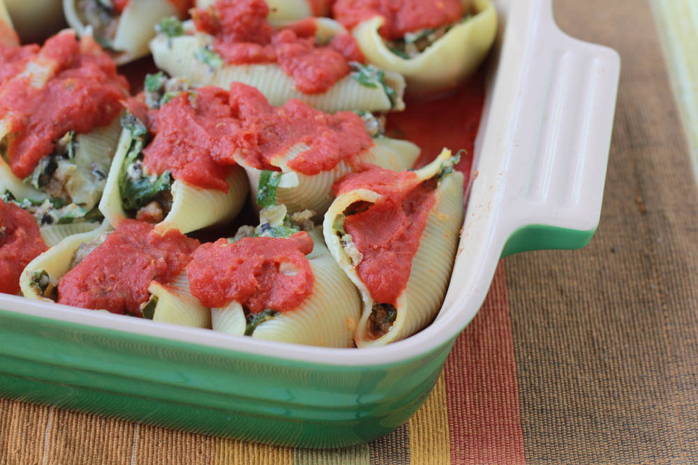 Sausage & Spinach Stuffed Shells