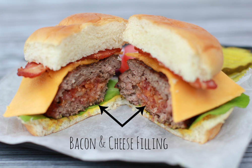 Get your hands on these Bacon & Cheddar Stuffed Cheeseburgers! Your taste buds will thank you!