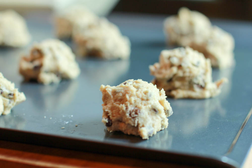 Chocolate Chip TWIX Cookies - a traditional chocolate chip cookie with pieces of Twix throughout. Chocolate Chip TWIX Cookies are perfect for sharing!