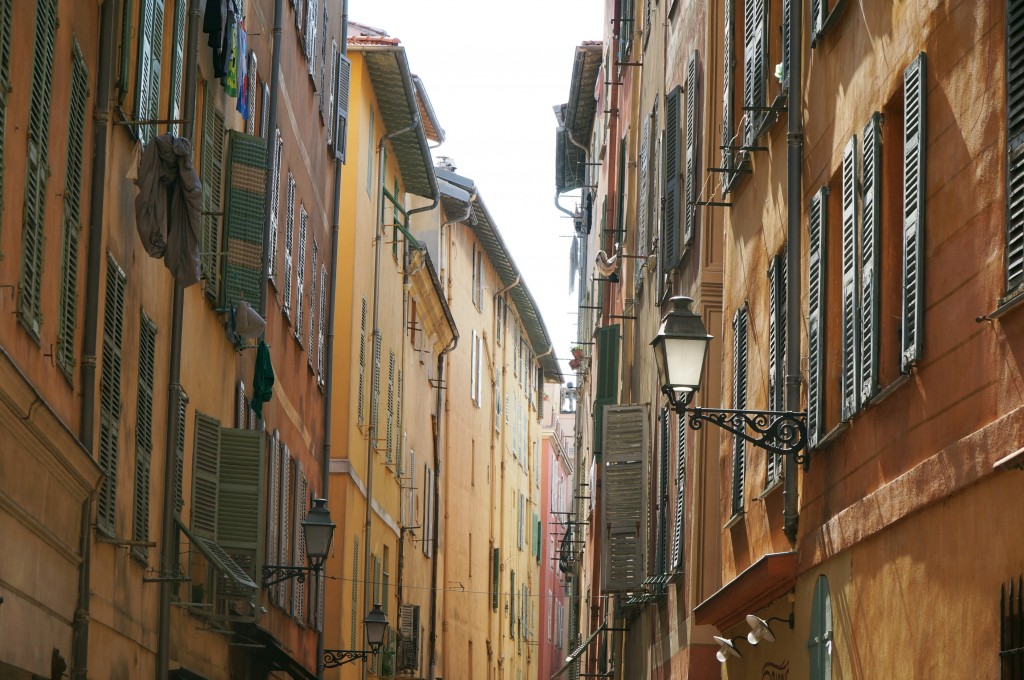 buildings on pedestrian streets in nice france