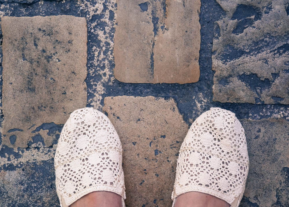 my feet walking the stone lined streets in aix en provence france
