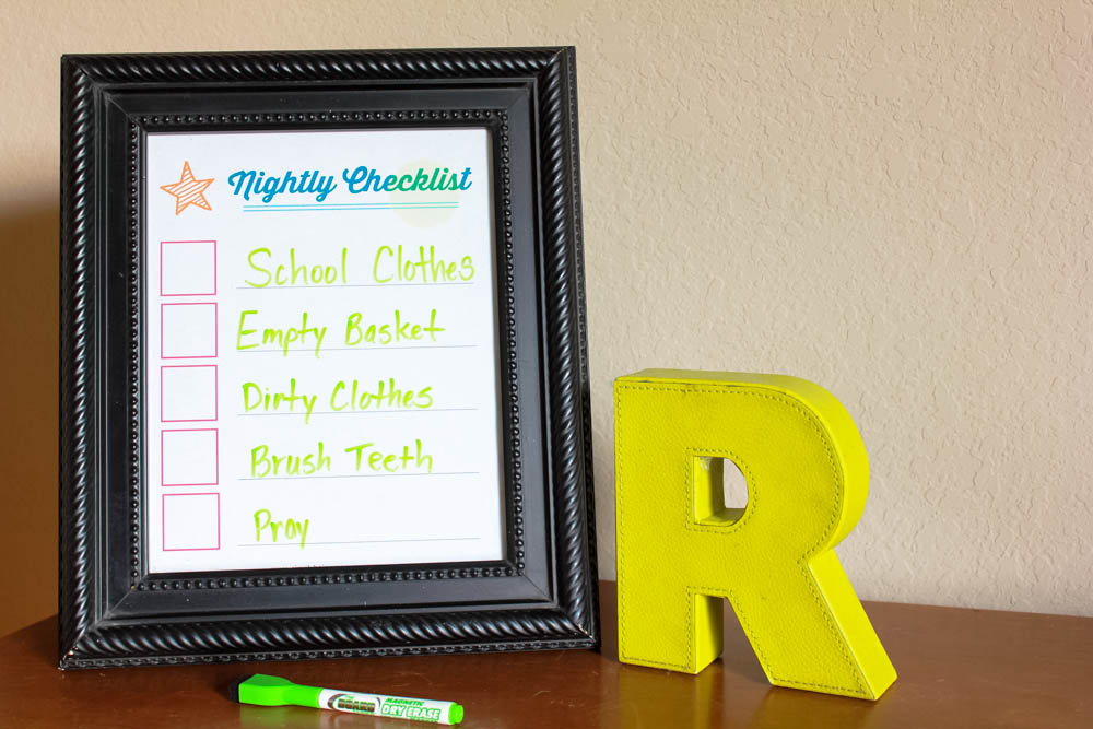 printable nightly checklist for children