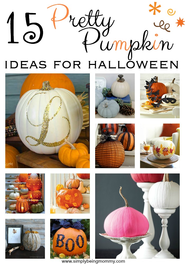 I love all things pretty. And so, I'm sharing these 15 pretty pumpkin ideas for Halloween as inspiration for your own pretty pumpkin!