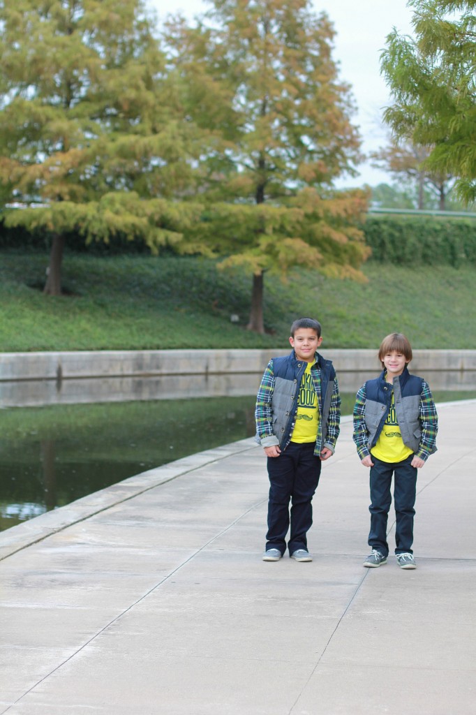 boys at the woodlands waterway