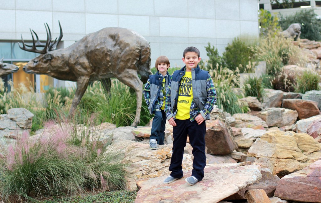 boys on rocks at woodlands waterway