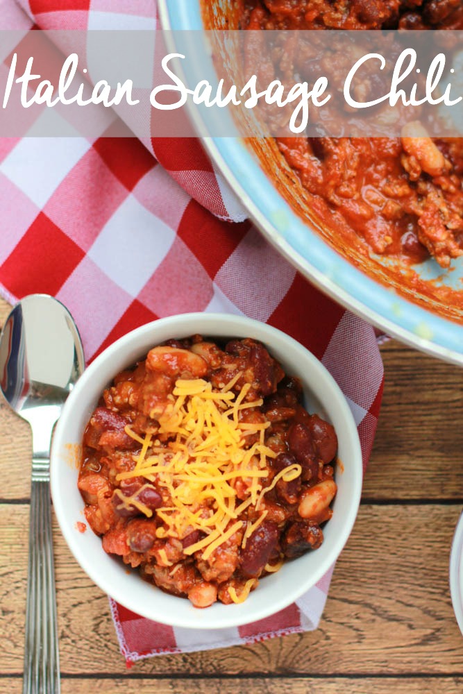 It's almost time to start pulling out the sweaters and jackets. While it may be cold outside, this Italian Sausage Chili is sure to warm you up inside. 