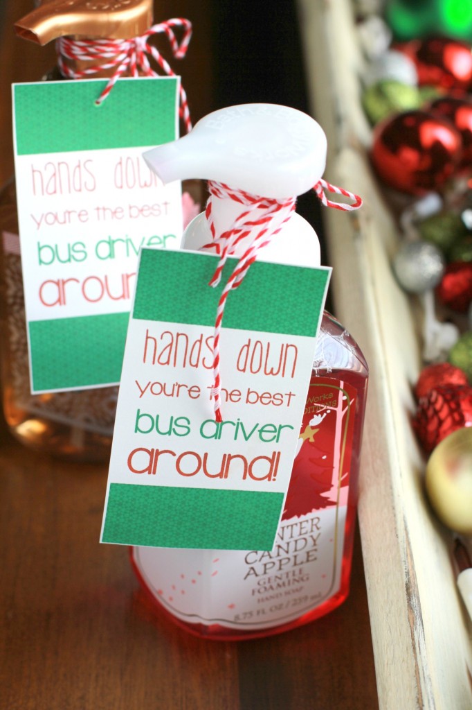 Hands Down Best Bus Driver Gift Idea using Bath & Body Works soap and simple tag
