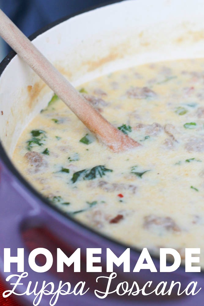 Homemade Zuppa Toscana Soup from Olive Garden