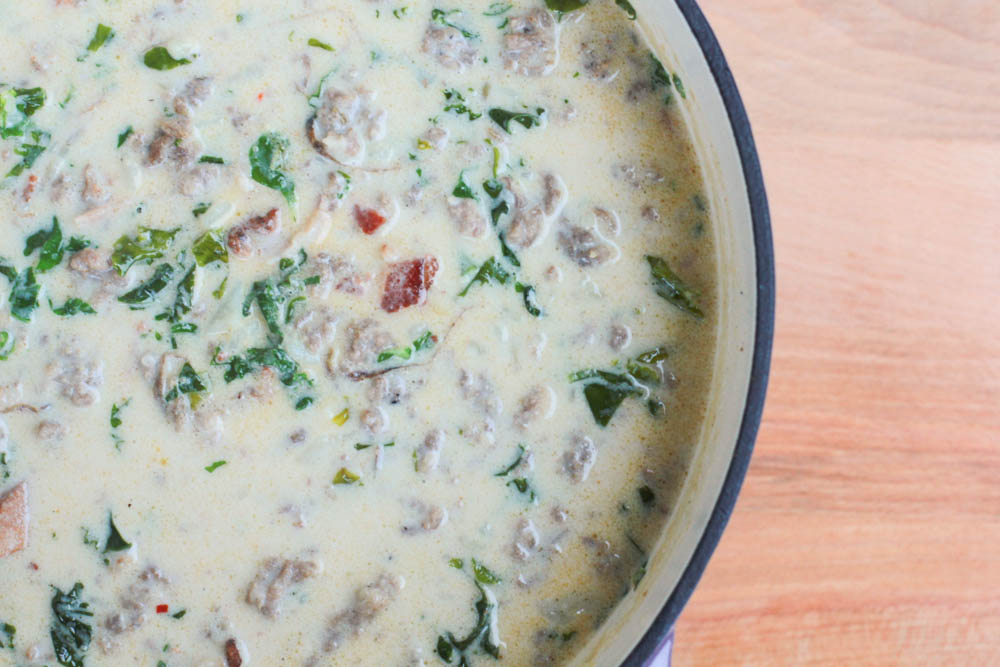 Homemade Zuppa Toscana Soup just like you can get from Olive Garden
