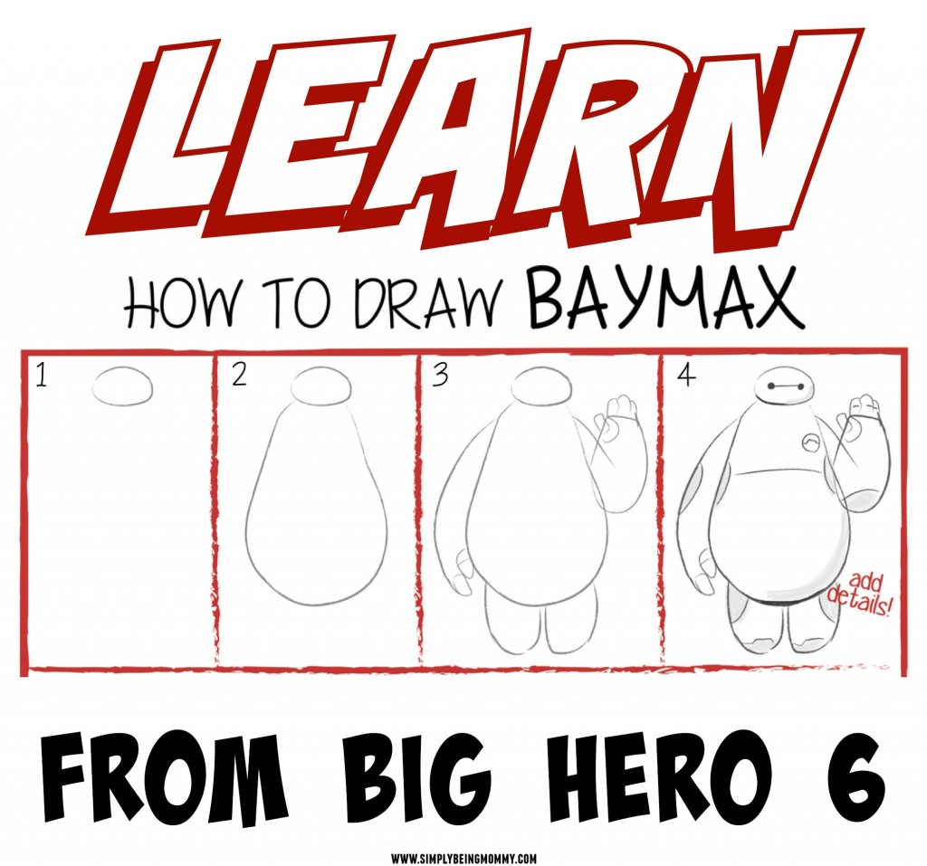 learn how to draw baymax from big hero 6