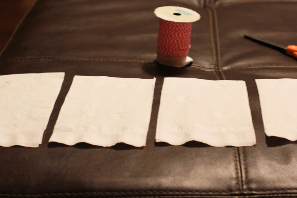 Paper Napkin Flower Tutorial using dinner napkins from CVS