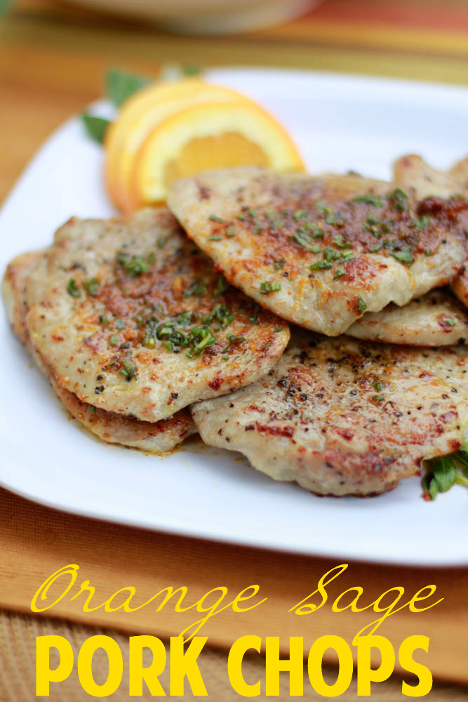 Find this delicious pork chop recipe and more at simplybeingmommy.com -- Orange Sage Pork Chops