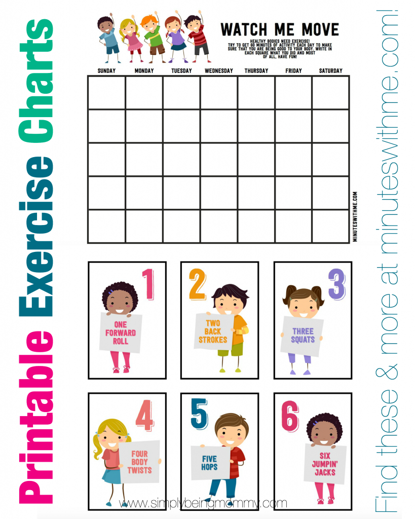 Melanie shares more about Fitness for Kids and how these printable exercise charts can help.