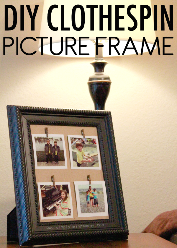 how to make a clothespin picture frame