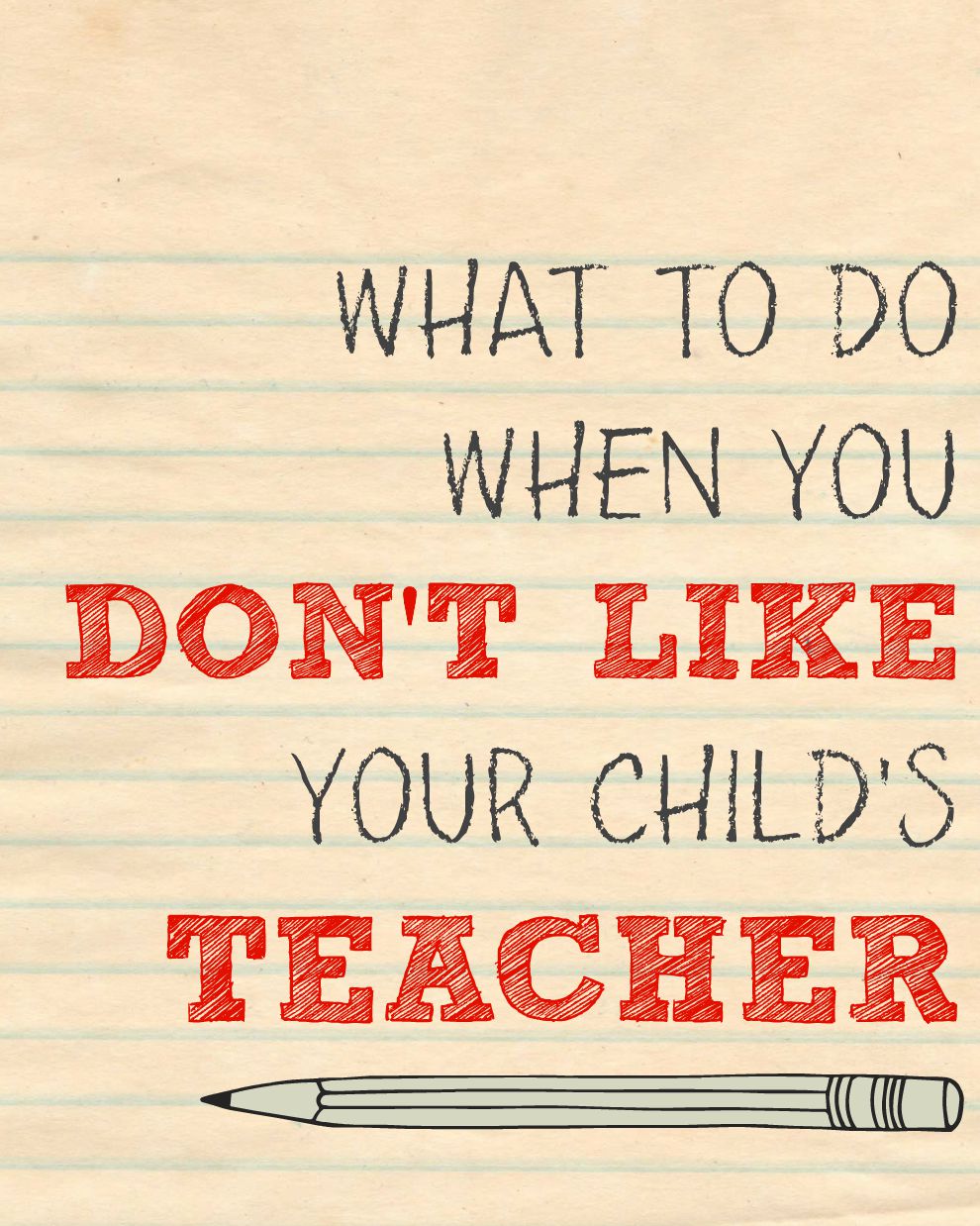 What to do if you really don t like a teacher?