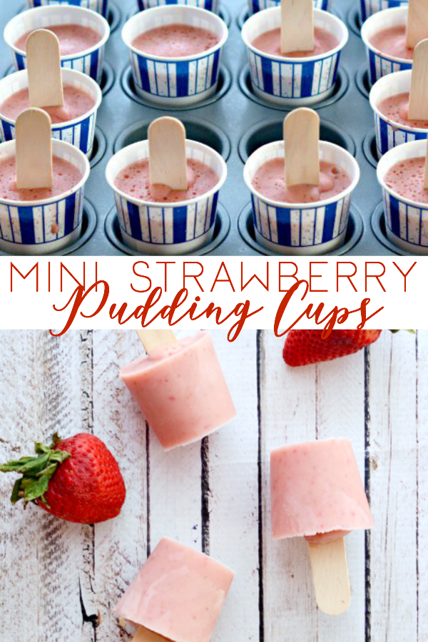 Just because summer is over doesn't mean you still can't enjoy cold, delicious treats like these Easy Strawberry Mini Pudding Pops. They're super easy to make and taste delicious.