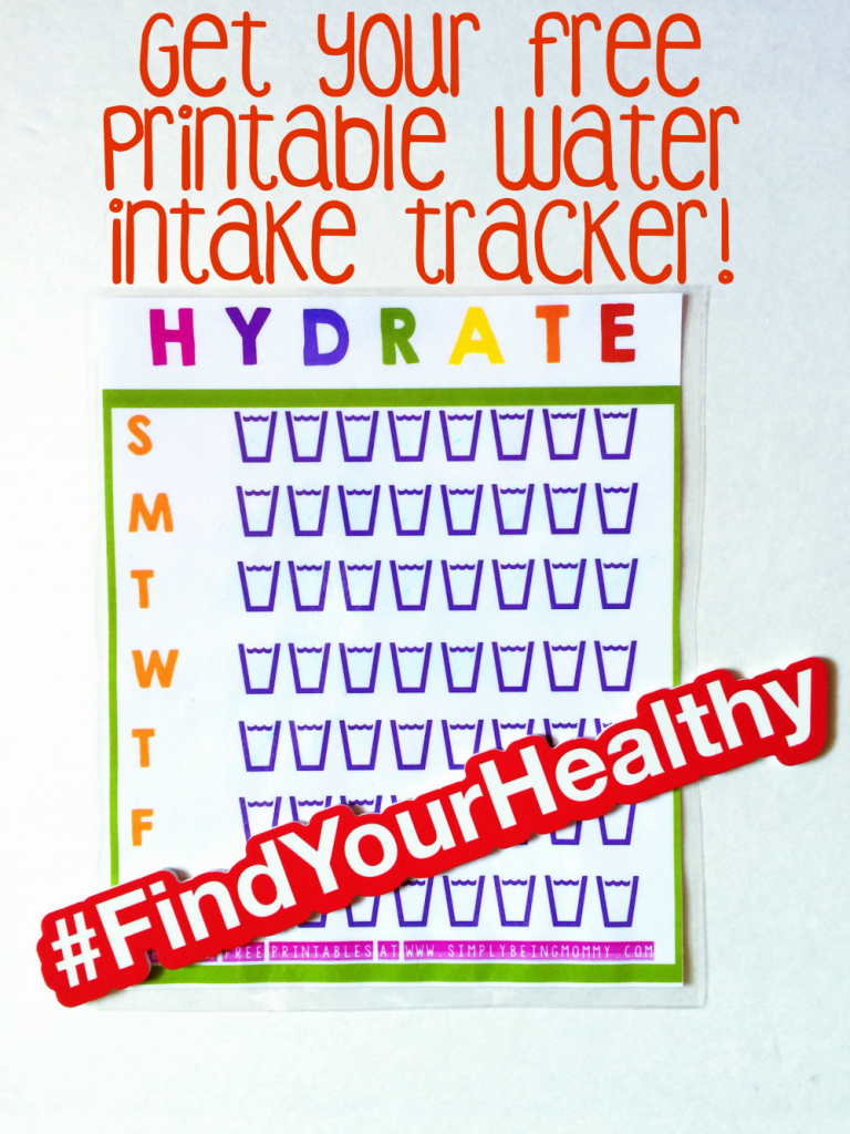 Staying healthy & ensuring you're getting enough water in your diet is hard. Use this printable water intake tracker to stay on track of your water intake.