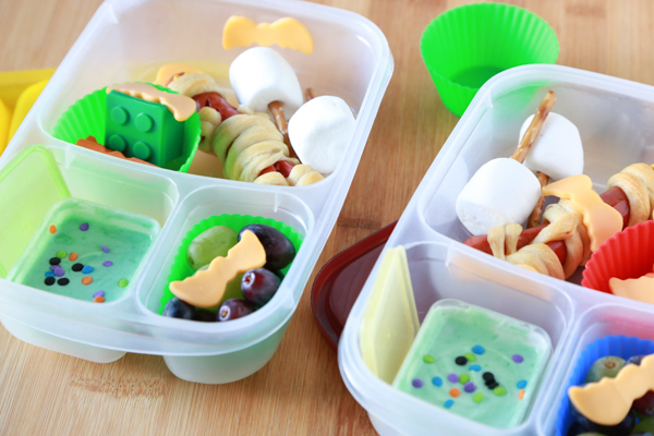 Create a fun Hotel Transylvania 2 bento lunch using foods you probably already have in your kitchen.