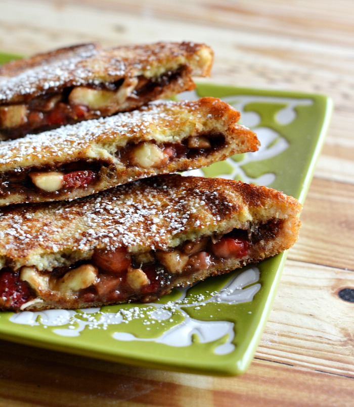 strawberry banana stuffed french toast