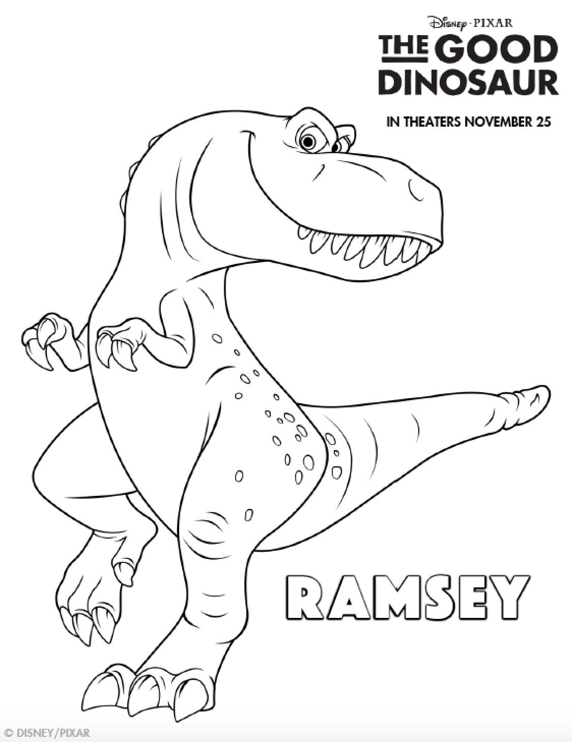 The Good Dinosaur Coloring Pages - Have fun with your children with these fun printable The Good Dinosaur Coloring Pages.