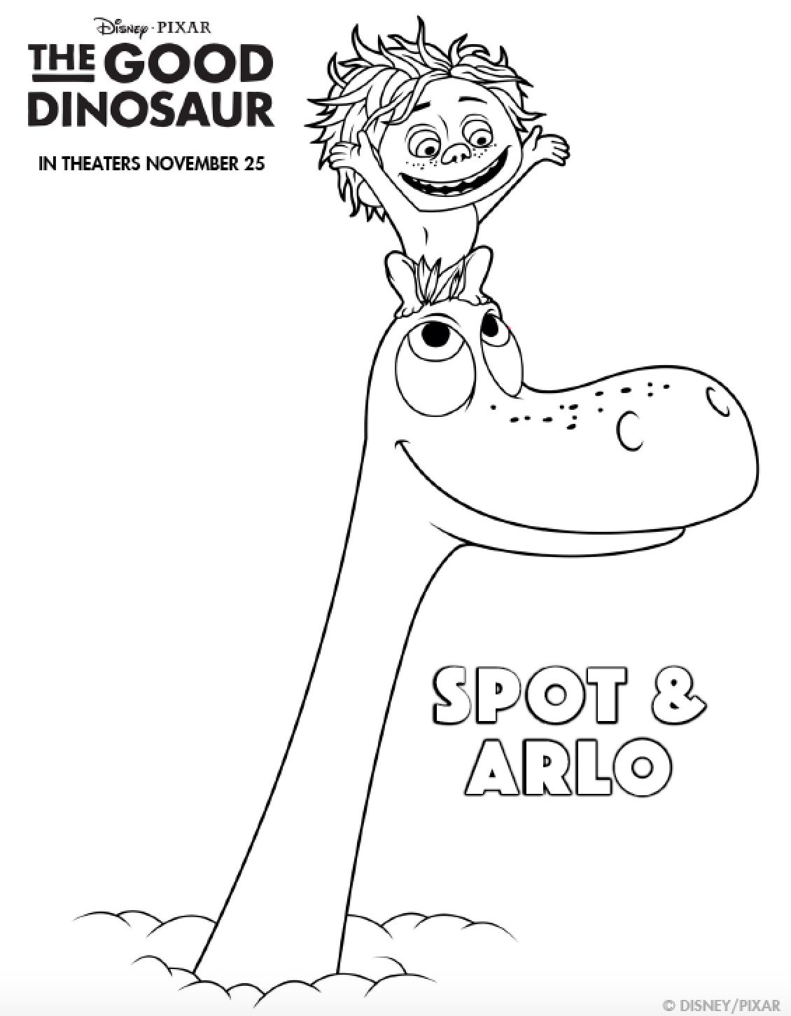 The Good Dinosaur Coloring Pages - Have fun with your children with these fun printable The Good Dinosaur Coloring Pages.