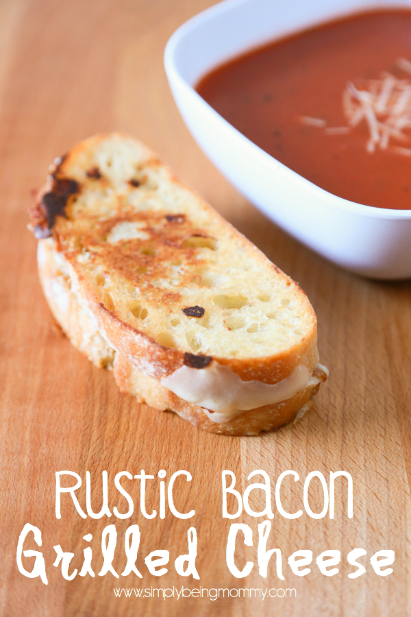 Every day is the perfect day for Rustic Bacon Grilled Cheese with a sweet tomato soup.