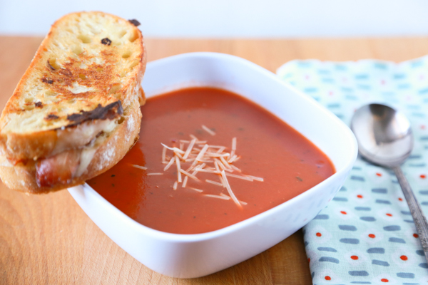 Every day is the perfect day for Rustic Bacon Grilled Cheese with a sweet tomato soup.