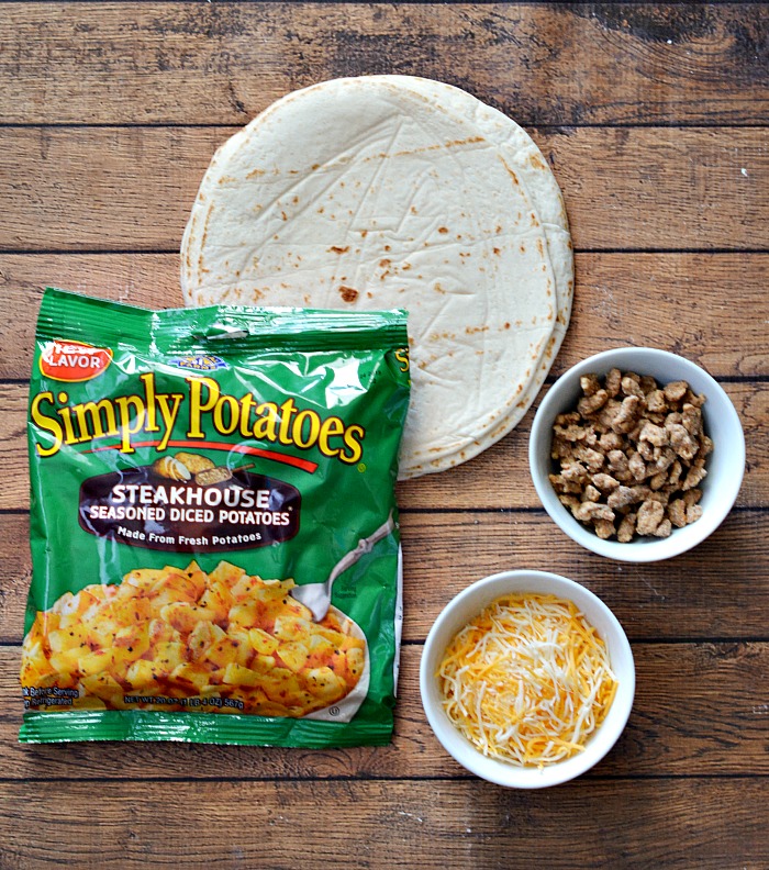 Get your morning off to a great start with Sausage, Cheese & Potato Breakfast Wraps.