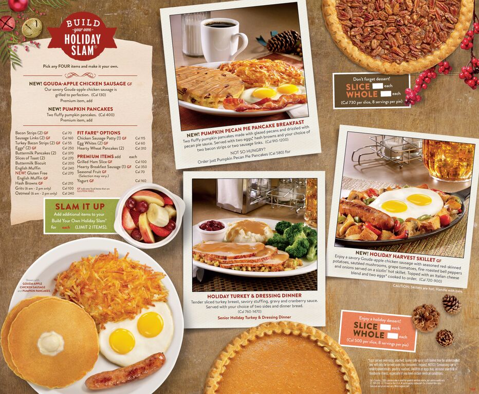 Denny's Holiday Menu Limited Time Menu