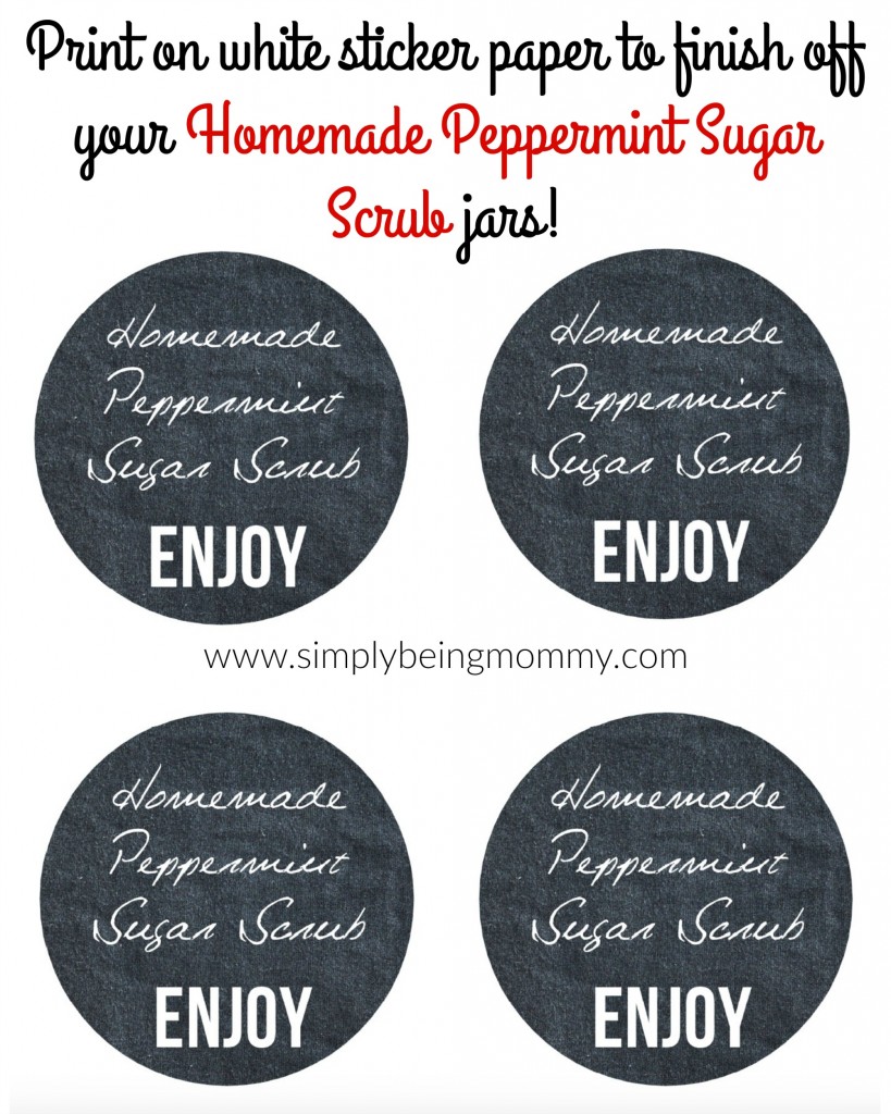 Make your own homemade peppermint sugar scrub quickly and easily! Gift or keep for yourself.