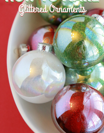 Learn how to make glittered ornaments with this easy DIY tutorial.