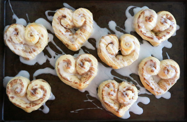 These Easy Heart Shaped Cinnamon Rolls are super cute, easy to make, and perfect for a Valentine's Day breakfast.