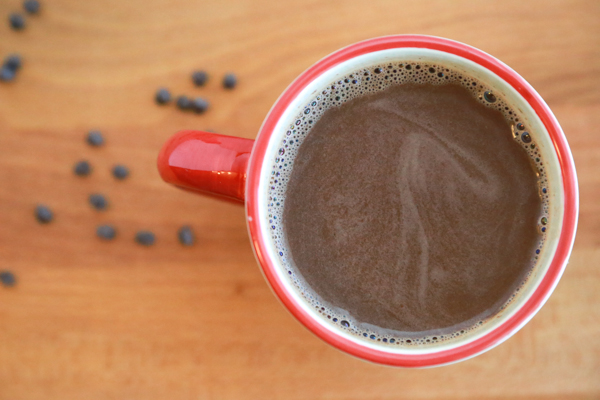 Made with the real deal, this Homemade Hot Chocolate with Chocolate Chips is the perfect, cold weather, snuggling on the couch kind of day!