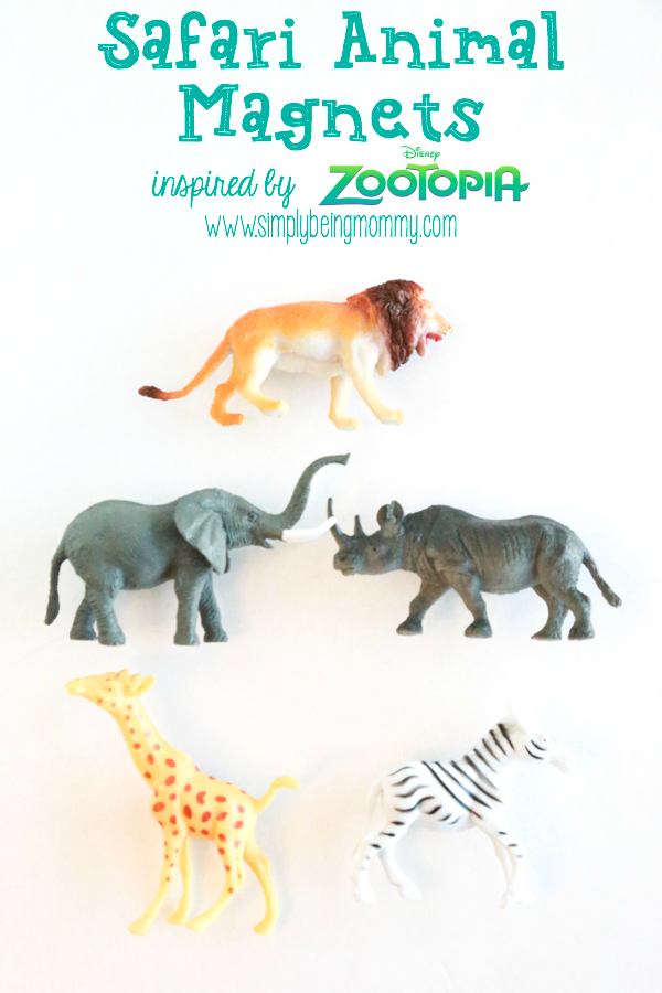Super easy Safari Animal Magnets. A fun DIY for the whole family.