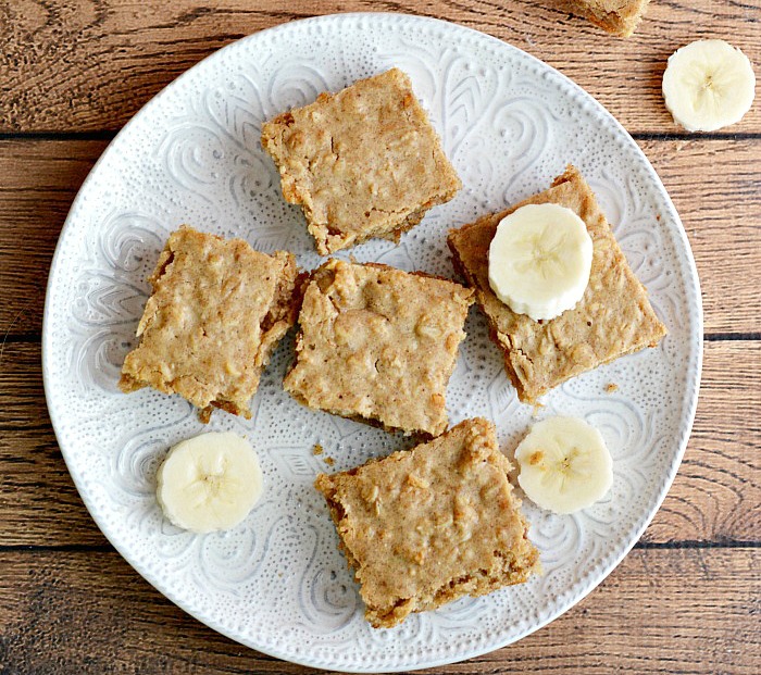 These easy Peanut Butter Banana Oatmeal Bars are a fun and easy way to get in your breakfast each morning.